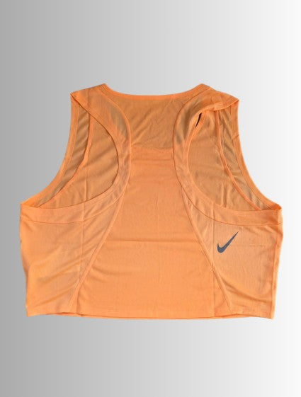 Nike dames performance top - kleur oranje - mt. L