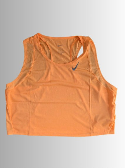 Nike dames performance top - kleur oranje - mt. L
