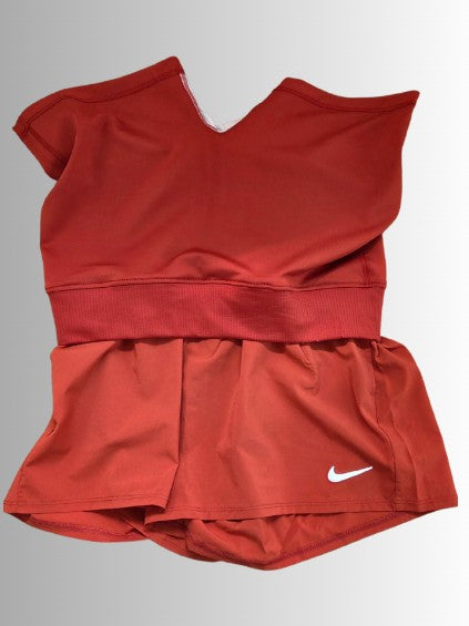 Nike court flex vicotry short met binnenbroek - kleur rood - maat M