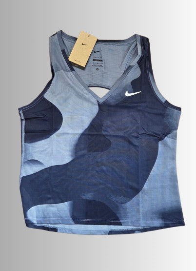 Nike womens court dri-fit victory tennis / padel tanktop - kleur blauw tinten - mt. M
