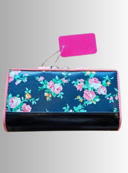 Gladdon Lady Vrouwen Retro Portemonnees Bloemen Vlinder Patroon