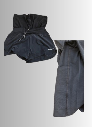 Nike Dri‑FIT dames ren broek met binnenbroek - kleur zwart - maat L