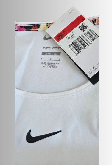 Nike dri-fit dames top - tennis / padel / golf - kleur wit - maat L