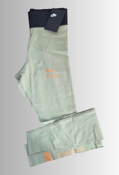 Nike Pro Tight Fit legging - women - kleur olijf/zwart/oranje - maat XS