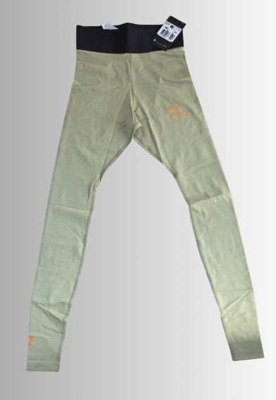 Nike Pro Tight Fit legging - women - kleur olijf/zwart/oranje - maat XS