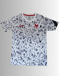 Nike kids Frankrijk pre-match training shirt - kleur wit/blauw - maat kids S (128-237cm) 8 a 9 jaar