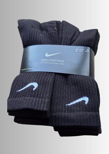 Nike sportsokken zwart set van 6paar - maat 42-46