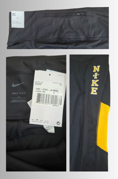Nike Dri-FIT One Leggings - colour black / yellow - Size XL Plus Size (1X)