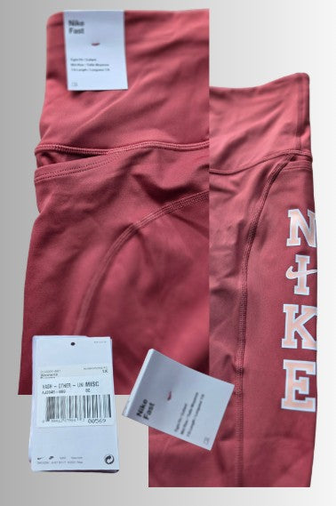 Nike air dri-fit hardlooplegging - dames - maat 1X (XL plus) kleur: rood-roze