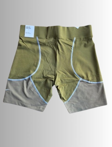 Nike w nsw gfx BKE short - dames (unisex) fietsbroek - kleur groen - maat L