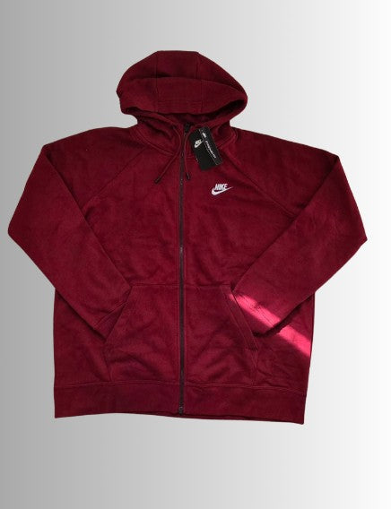Nike Sportswear Club Full‑Zip Hoodie - Standard Fit - kleur rood - maat XL