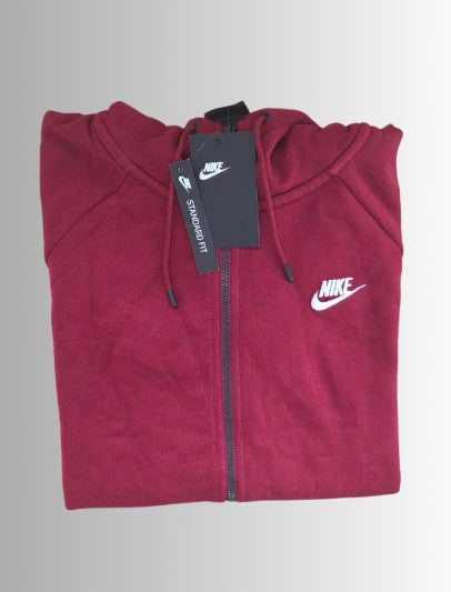 Nike Sportswear Club Full‑Zip Hoodie - Standard Fit - kleur rood - maat XL