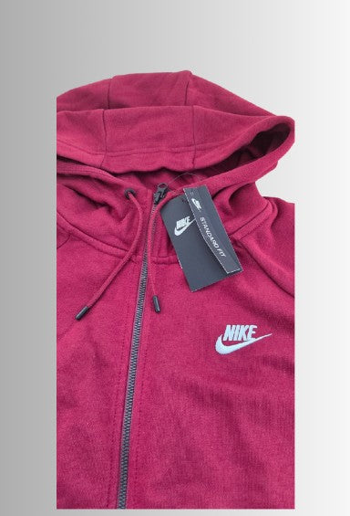 Nike Sportswear Club Full‑Zip Hoodie - Standard Fit - kleur rood - maat XL