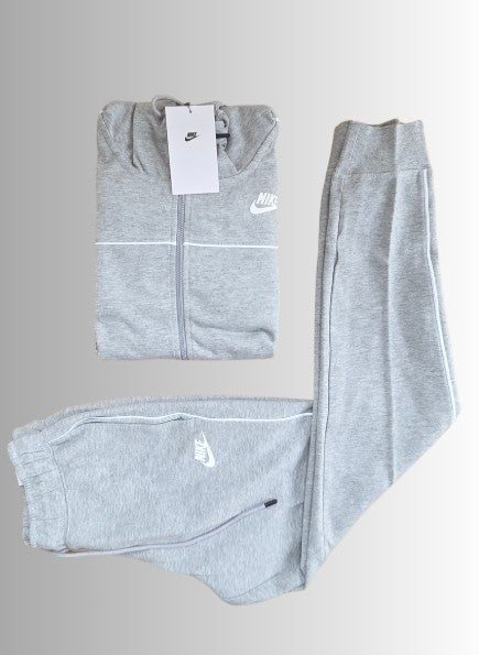 Nike Academy Knit Track Suit (Hoodie + Trainingsbroek) dames (unisex) - kleur grijs/wit - maat M