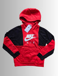 Nike jongens (unisex) hoodie - kleur rood/zwart - maat kids M 137-147cm