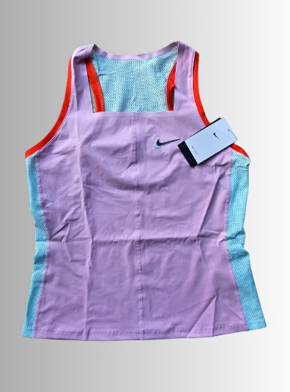 Nike Dri‑Fit Slim Fit Women’s Running/Training Tanktop - kleur lila/l.blauw - maat L