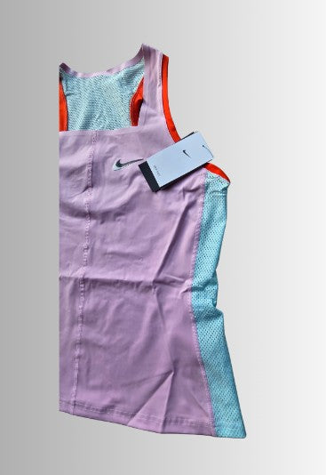 Nike Dri‑Fit Slim Fit Women’s Running/Training Tanktop - kleur lila/l.blauw - maat L