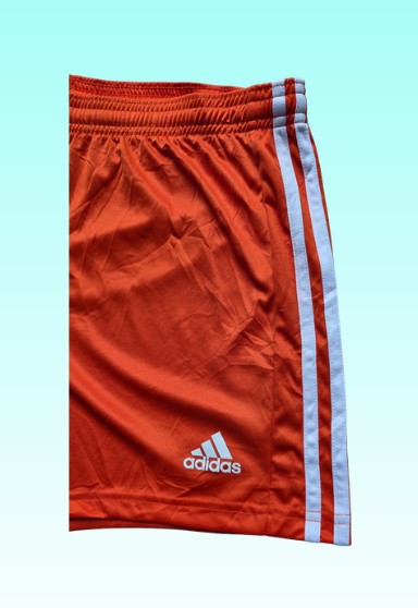 Grade-A: Adidas dames 3‑Stripes sport short - kleur oranje/wit - maat M - VINTAGE