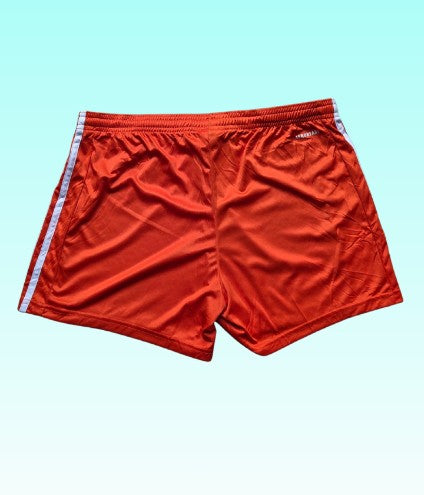 Grade-A: Adidas dames 3‑Stripes sport short - kleur oranje/wit - maat M - VINTAGE