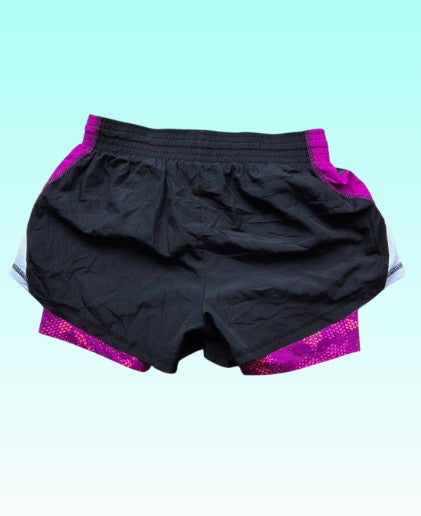 Grade-A: Champion dames hardloop short - kleur zwart/paars - maat M - VINTAGE