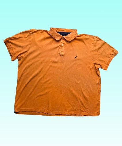Grade-A: Nautica polo - kleur oranje - maat XXL - VINTAGE