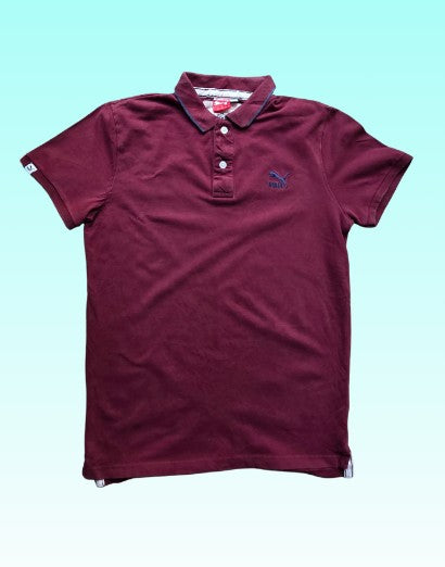 Grade-A: Poloshirt Puma - Wijnrood/paars - maat L