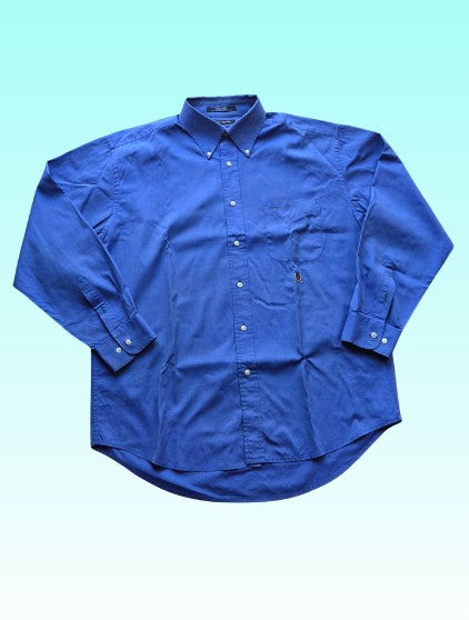 Grade-A Tommy Hilfiger overhemd - kleur blauw - maat L