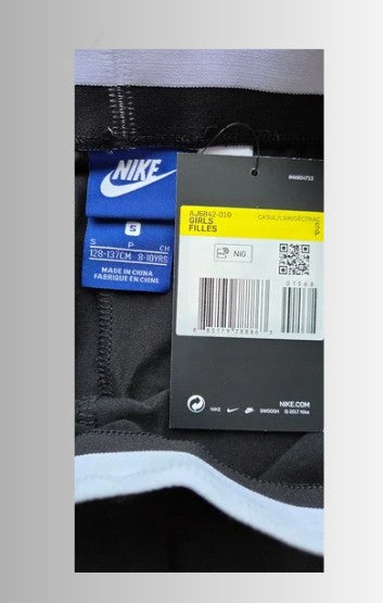 Nike leggings tight fit - kleur grijs/zwart - maat XS
