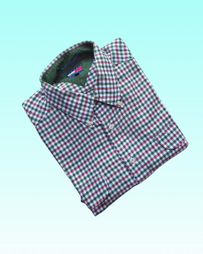 A-grade: Tommy Hilfiger overhemd - kleur blauw en wit geruit - maat M