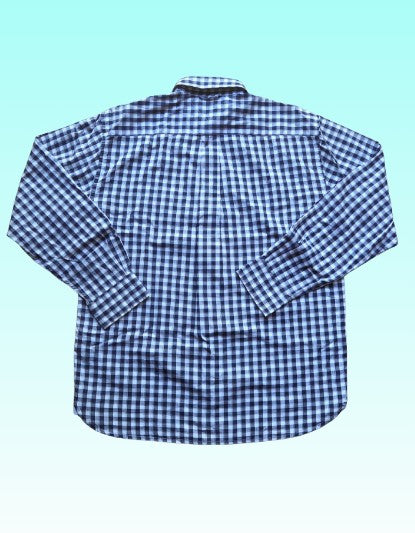A-grade: Tommy Hilfiger overhemd - kleur blauw en wit geruit - maat M
