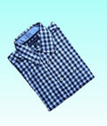 A-grade: Tommy Hilfiger overhemd - kleur blauw en wit geruit - maat M