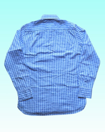 A-grade: Tommy Hilfiger overhemd - kleur blauw met wit geruit - maat S