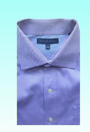 A-grade: Tommy Hilfiger heren overhemd - kleur Lila - maat XL