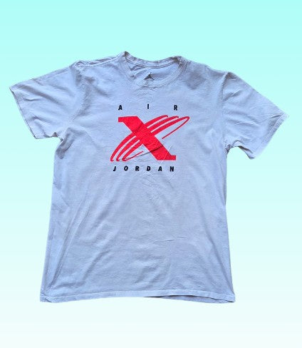 A-grade: Jordan t-shirt - kleur wit / fel rood - maat M