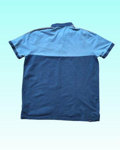 Grade-A: Puma vintage poloshirt - kleur licht met donker blauw - maat XL