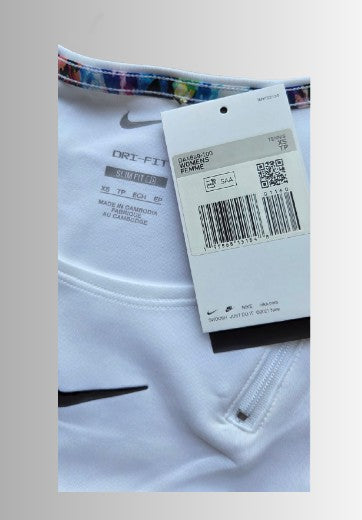 Nike dri-fit dames top - tennis / padel / golf - kleur wit - maat XS