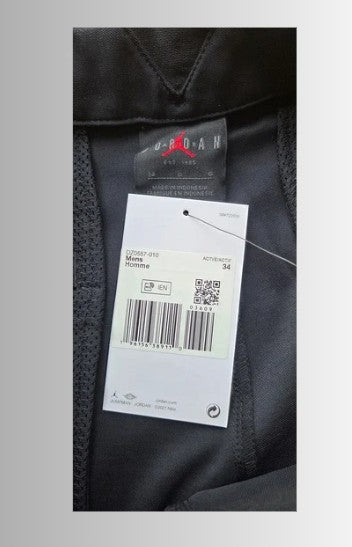 Jordan hoge kwaliteit dri-fit golf korte broek - kleur zwart - mt. 34 (mt. M)